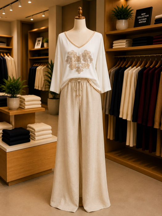 Bluza cu floricele si pietre aplicate [2]