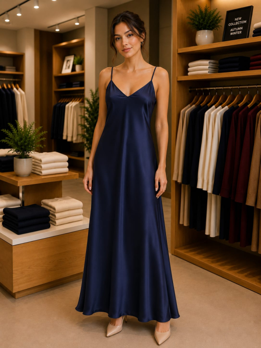 Rochie lunga cu bretele si blazer [2]