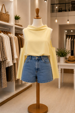 Bluze - Bluza asimetrica cu gat inalt