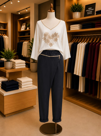 Bluze - Bluza cu floricele si pietre aplicate
