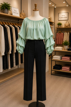 Bluze - Bluza cu mânecă bufanta
