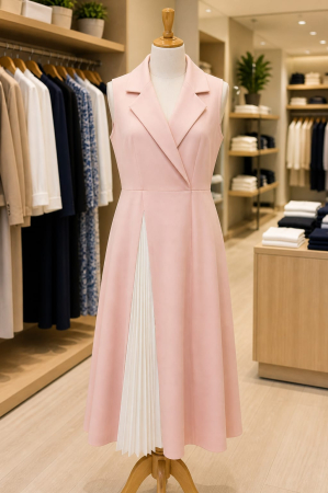 Rochii - Rochie stil sacou cu pliuri aplicate