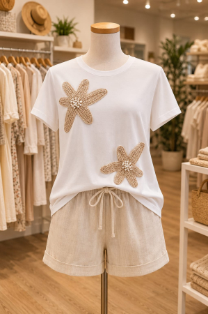Tricouri - Tricou cu stelute de mare