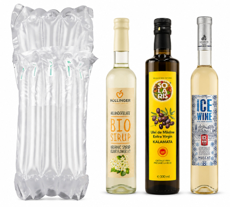 Ambalaje gonflabile - Ambalaj Gonflabil de Protecție Premium, Format Îngust – Pentru Sticle Vin Desert, Spirtoase sau Ulei