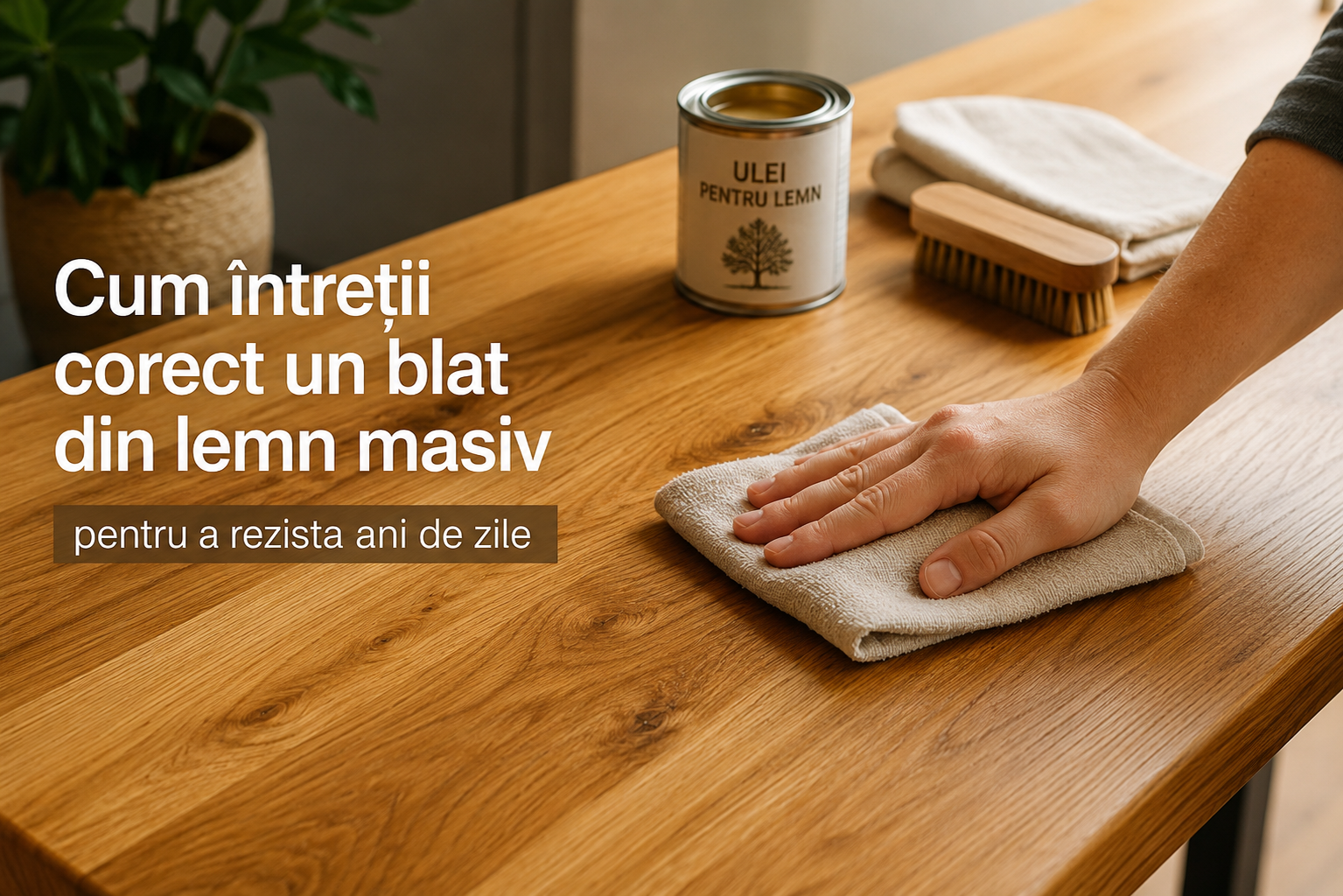 Cum întreții corect un blat din lemn masiv pentru a rezista ani de zile