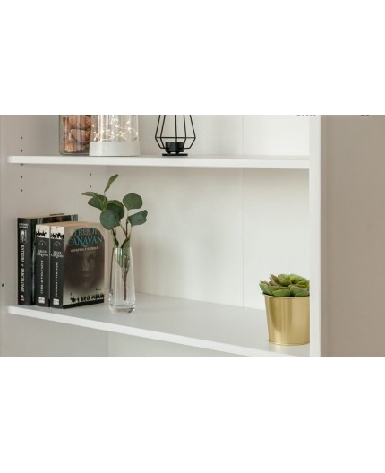 Biblioraft din lemn de pin Toscana alb/ pin [2]