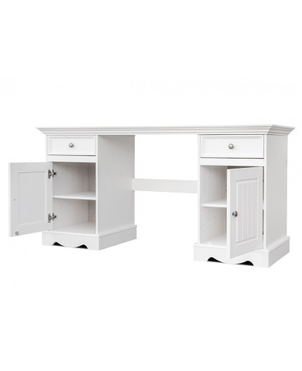 Birou elegant alb Belluno din lemn de pin [2]