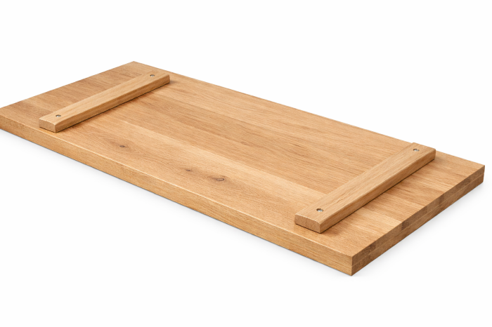 Blat din Stejar dublustratificat 30 mm, cu laturi drepte, culoare natur [2]