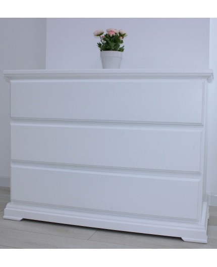 Comoda alba din lemn de tei cu 3 sertare Ambient [2]