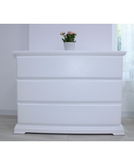 Comoda alba din lemn de tei cu 3 sertare Ambient [3]