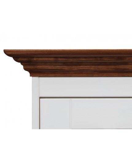 Dulap alb-nuc Belluno Elegante din lemn de pin [6]