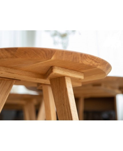 Masuta de cafea din stejar Orbetelo diametru 70 cm [2]