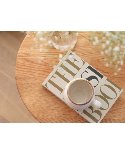 Masuta de cafea din stejar Orbetelo diametru 70 cm [7]