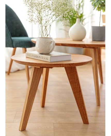Masuta de cafea din stejar Orbetelo diametru 70 cm [4]