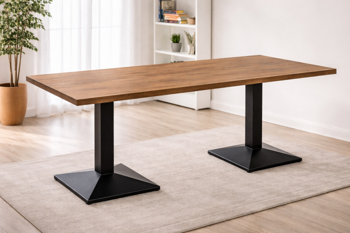 Picior central metalic pentru masă 42x42 cm, înălțime 73 cm – negru mat [3]