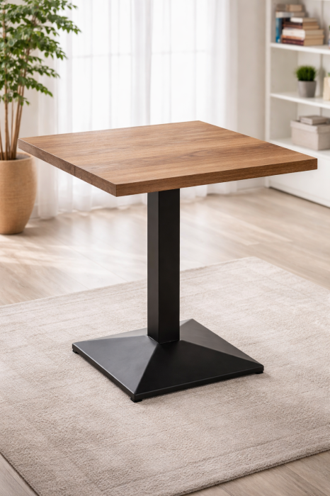 Picior central metalic pentru masă 42x42 cm, înălțime 73 cm – negru mat [2]