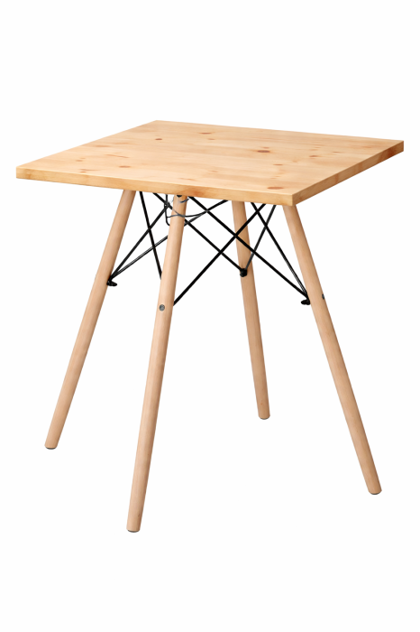 Picior masă lemn fag cu structură metalică – 70 cm [2]