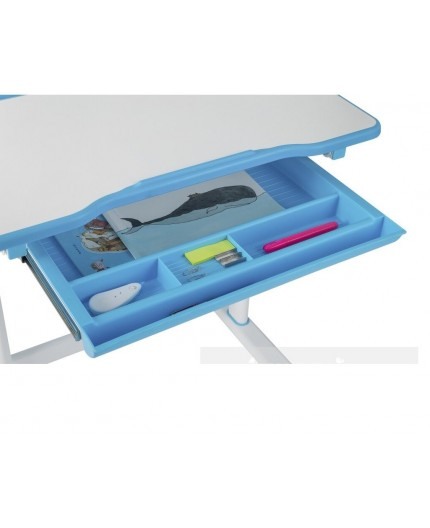 SET BIROU SI SCAUN COPII, REGLABIL PE INALTIME, CANTO ALBASTRU [3]
