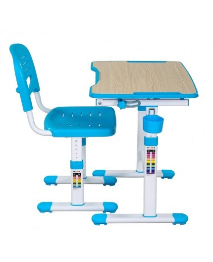 SET BIROU SI SCAUN COPII, REGLABIL PE INALTIME, PICO ALBASTRU [3]