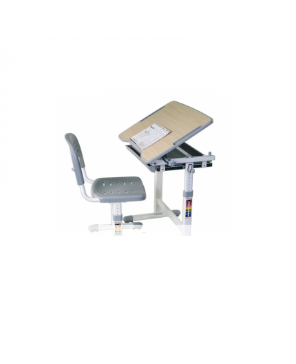 SET BIROU SI SCAUN COPII, REGLABIL PE INALTIME, PICO GRI [2]