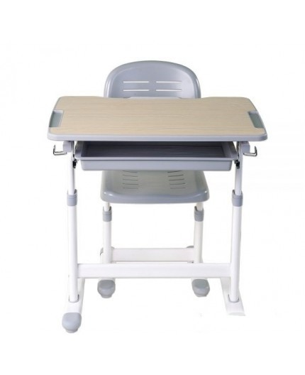 SET BIROU SI SCAUN COPII, REGLABIL PE INALTIME, PICO GRI [4]