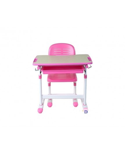 SET BIROU SI SCAUN COPII, REGLABIL PE INALTIME, PICO ROZ [7]