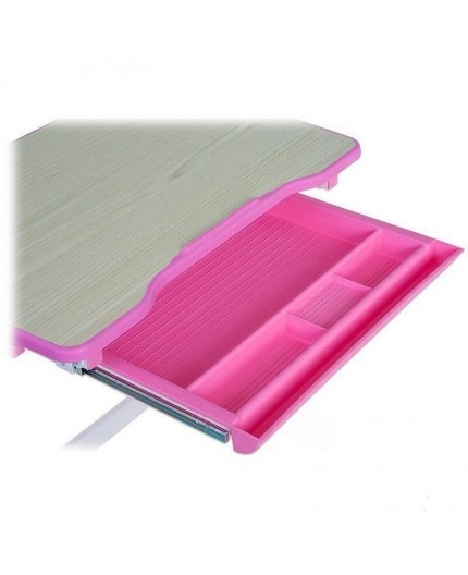 SET BIROU SI SCAUN COPII, REGLABIL PE INALTIME, PICO ROZ [4]