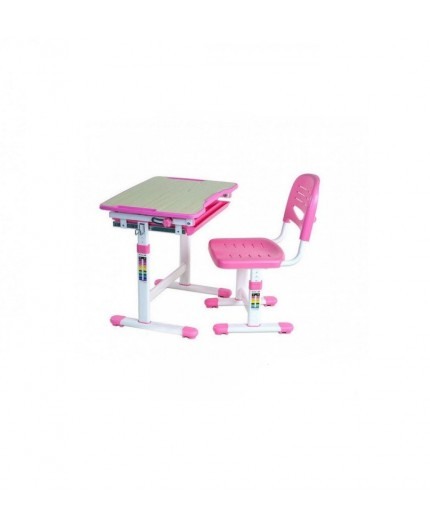 SET BIROU SI SCAUN COPII, REGLABIL PE INALTIME, PICO ROZ [5]