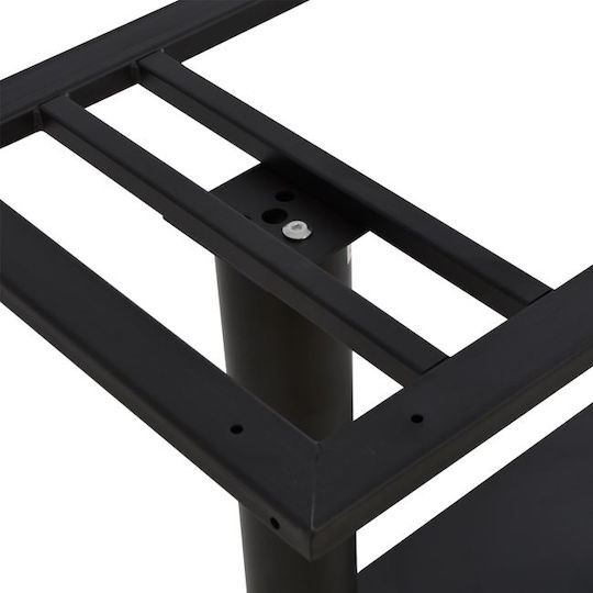 Stand de Masă din Metal Negru cu Reglaj pentru Nivel 70x40x72 cm [4]