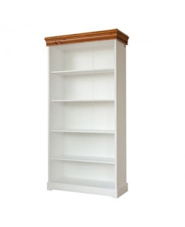 Toscana - Biblioraft din lemn de pin Toscana alb/ pin