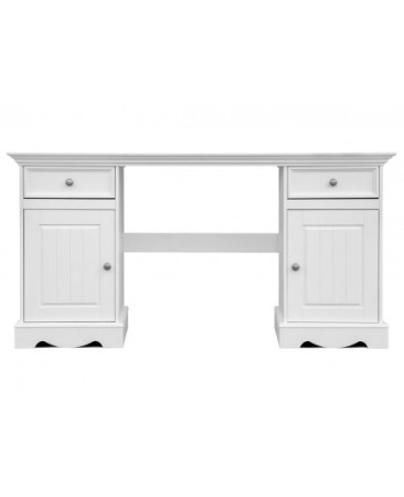Birou elegant alb Belluno din lemn de pin [2]