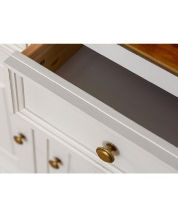 BIROU ELEGANT ALB/STEJAR BELLUNO DIN LEMN DE PIN [7]