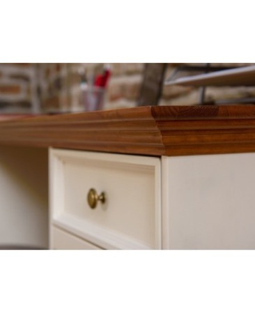 BIROU ELEGANT ALB/STEJAR BELLUNO DIN LEMN DE PIN [6]