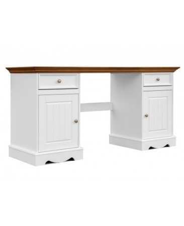 BIROU ELEGANT ALB/STEJAR BELLUNO DIN LEMN DE PIN [2]