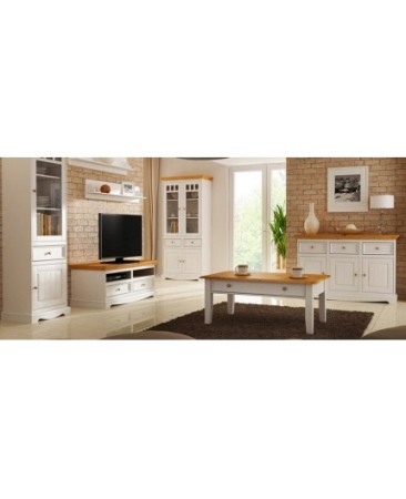 BIROU ELEGANT ALB/STEJAR BELLUNO DIN LEMN DE PIN [8]