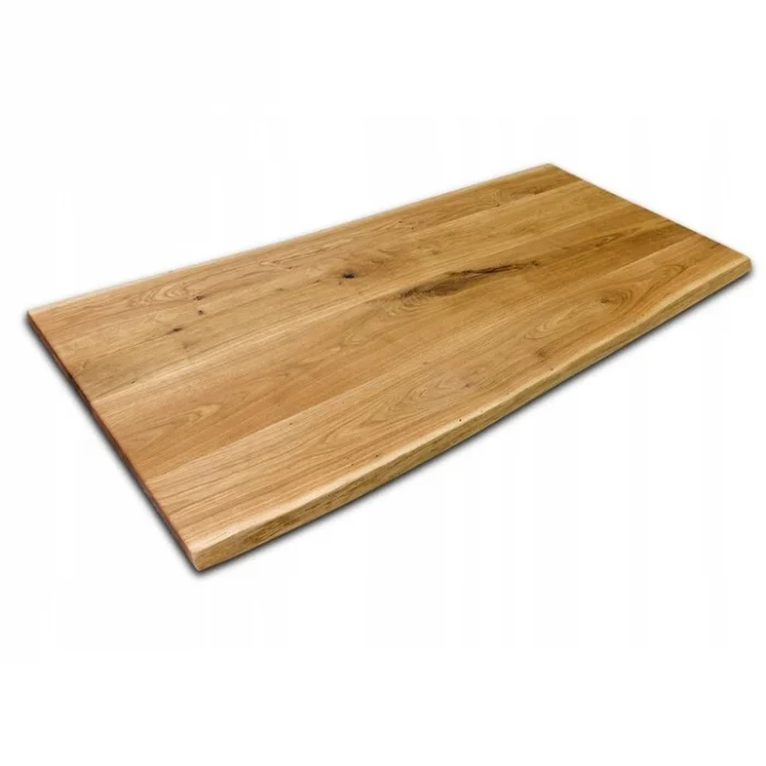 Blat din Lemn Stejar, cu 2 Laturi Lungi Naturale, culoare natur - Blat din Lemn Stejar, cu 2 Laturi Lungi Naturale, culoare natur