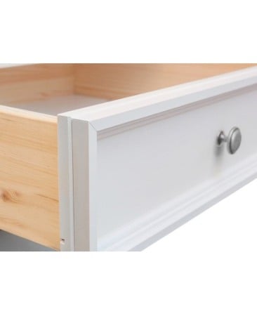 Comoda alba Beluno cu 5 sertare din lemn de pin [2]