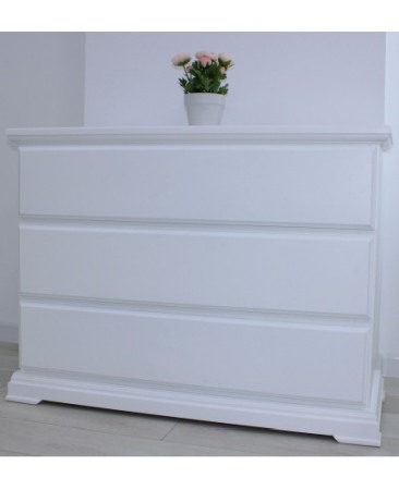 Comoda alba din lemn de tei cu 3 sertare Ambient [1]