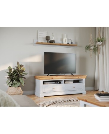 Comoda TV alba din lemn de pin Marone Elite [1]
