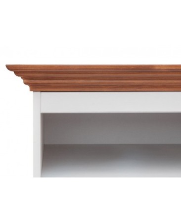 Comoda TV Belluno alb/stejar din lemn de pin [2]