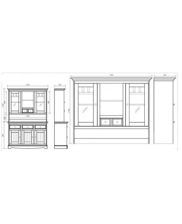 EXTENSIE PENTRU COMODA BELLUNO CU 3 USI [5]