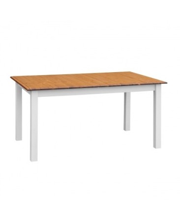 Mese si Scaune - MASA EXTENSIBILA ALB/STEJAR BELLUNO DIN LEMN DE PIN 150(197) X 93 CM
