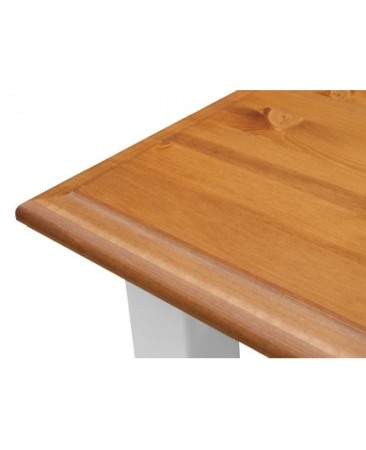MASA EXTENSIBILA ALB/STEJAR BELLUNO DIN LEMN DE PIN 150(197) X 93 CM [1]