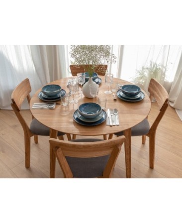 Masa rotunda din stejar 90 cm Orbetelo [2]
