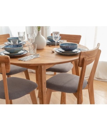 Masa rotunda din stejar 90 cm Orbetelo [4]