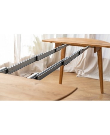 Masa rotunda din stejar de la 110 cm la 210 cm Orbetello extensibila [4]