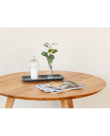 Masuta de cafea din stejar Orbetelo masa rotunda 90 cm [3]