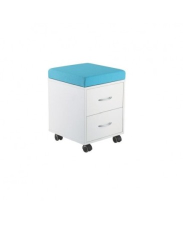 Mobilier copii - Noptiera functionala pe roti albastru