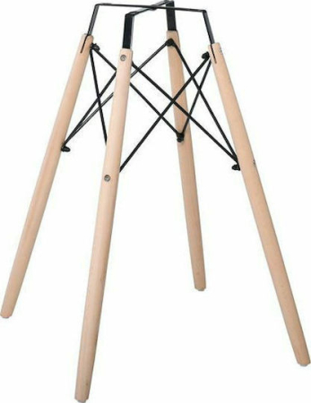 PICIOARE MESE - Picior masă lemn fag cu structură metalică – 70 cm