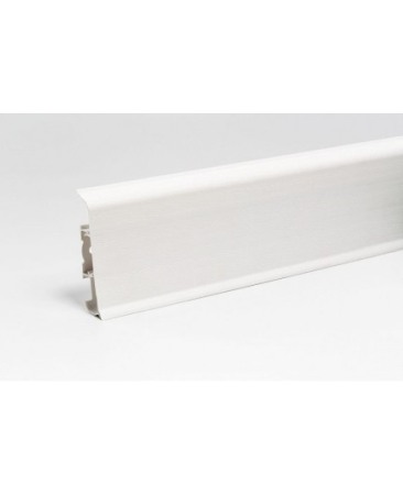 Plinta - Plinta parchet PVC cu canal cablu 8.5 cm cod 0001- Alb mat striat
